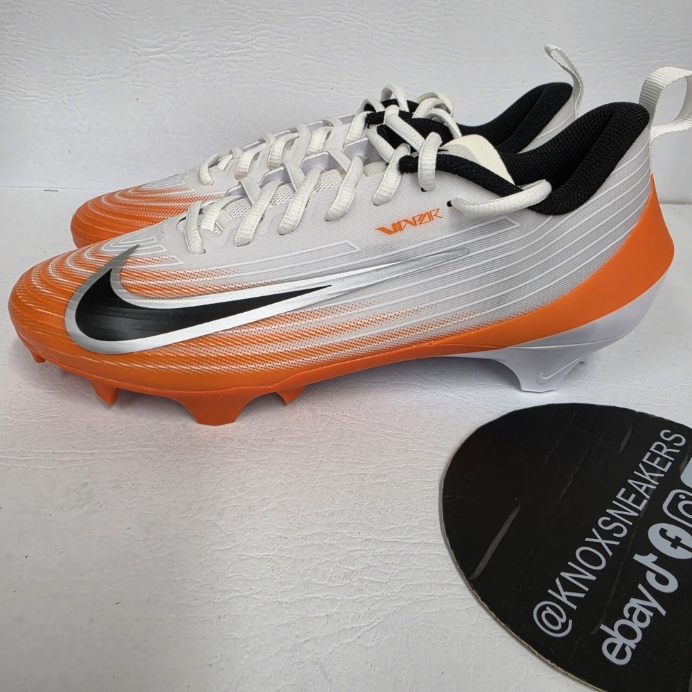Nike Vapor Speed 3 TB White Orange Football Cleats HM8849-104 Men's Size 8.5 - Picture 4 of 7